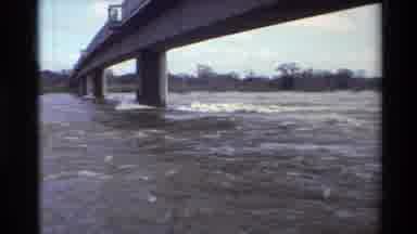 Sacramento California USA (1982): Large River In America Possibly Overflowing With