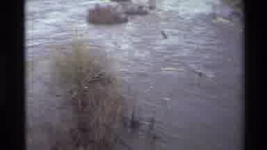 Sacramento California USA (1982): Water Flowing Fast Downhill