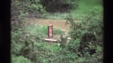 Sacramento California USA (1982): Red Nature Park Sign In Flooded River Area