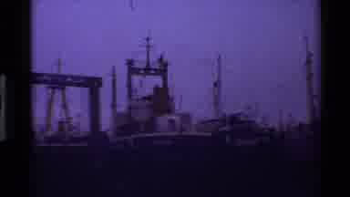 Denmark (1983): View Of Boat Identification Lettering And Ships At Shipyard At