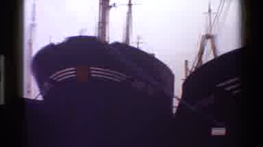 Denmark (1983): A Port And At Least 3 Ships At Bay Black With White Stripes