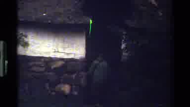 Denmark (1983): Man Coming In And Out Of A Cobblestone Structure With A Thatched