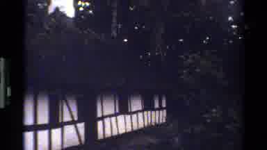 Denmark-1983: Traditional Half-Timbered House With Thatched Roof In Forest