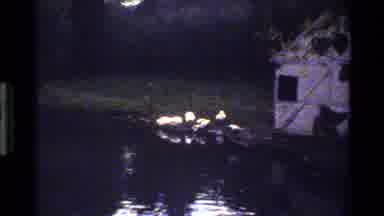 Denmark (1983): Old Footage A Campfire Or A Bonfire Burning Next To Home