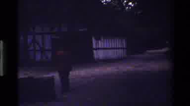 Denmark (1983): Person Walking Toward A Structure Similar To A Barn In Very Low
