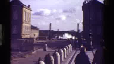 Denmark (1983): Road Pavement People Walking Roads Buildings Statues Chimneys