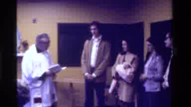 California USA (1975): Couple With Child Is In A Church Function Organised By