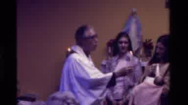 California USA (1975): Couple With Child Is In A Church Function Organised By