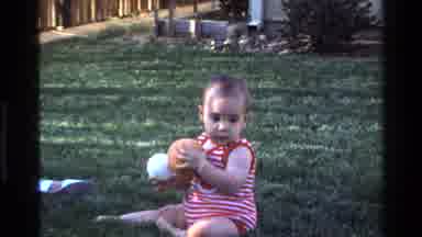 California USA (1977): Family Distraction Day With Your Pet In The Backyard Of The