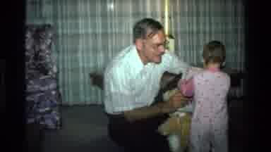 California USA (1977): Family Video Of Dad And Daughter On Christmas Or Birthday