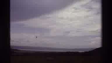 Kenya (1983): Cloudy Sky Spans Over The Land While Pelican Bird Views The Setting