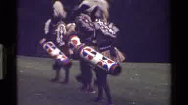 Kenya (1983): Dancing Drums Grass Skirts Show Festival Outdoors Storming Cloudy