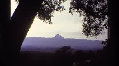 Kenya (1983): Zooming In To See A Mountain In The Distance Whilst Stood Between