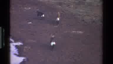 Kenya (1983): Deer Running Across Muddy Ground With Snow And Forest Animals