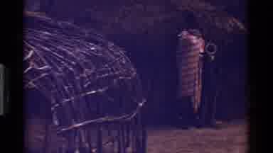Kenya (1983): Tribe's People Gathering Standing Near Huts Having Community