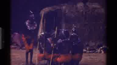 Kenya-1983: Africans in Traditional Attire Interacting Near Thatched Hut