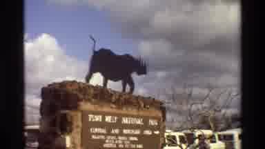 Kilaguni Kenya (1983): A Statue Of A Animal At As A Landmark Or Memorial