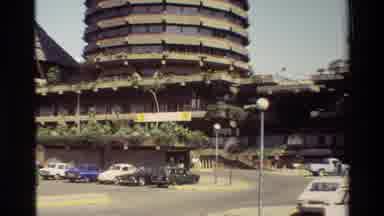 Nairobi Kenya (1983): Exterior Shots Of Octagonal And Flat Concrete Brutalist