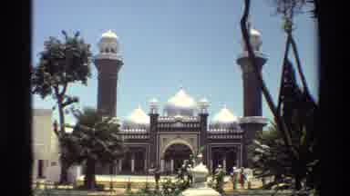 Nairobi Kenya (1983): A Large And Elegant Mosque With Some People Walking Here And