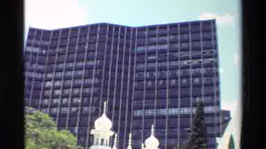 Nairobi Kenya (1983): Modern Office BuildingSculptures And People Walking To Car