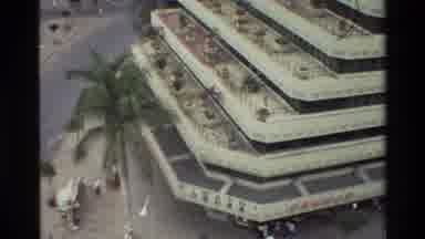 Nairobi Kenya (1983): Panning Shot Looking Onto A Terraced Building With A Palm