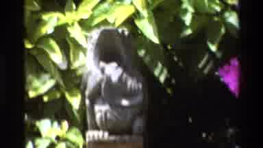 Singapore (1984): Frog Sculpture Sitting In Garden Arrangement On A Bright Sunny