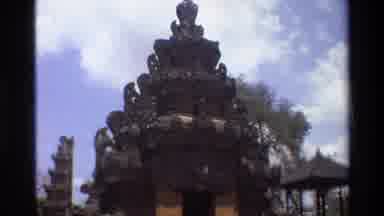 Singapore-1984: Balinese Temple Gate and Street Market Scenes