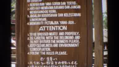 Singapore (1984): A Sign At The Entrance Of A Temple In South East Asia And The
