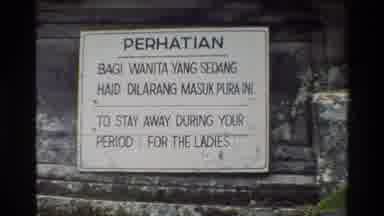 Singapore (1984): Tropical Landscape And A Sign That Says Stay Away During Your
