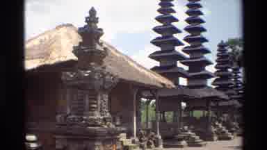 Singapore (1984): Temple In Asia With Rock Statues Of Gargoyle On A Sunny Day