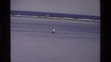 Singapore (1984): Person In The Beach Watching Sails In The Sea