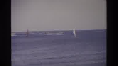 Singapore (1984): Ocean View With Man Walking Near Beach