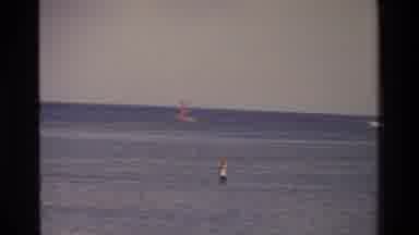 Singapore (1984): A Fisherman Walking Into The Sea And A Yellow Flower