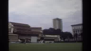 Singapore (1984): A Circular View Of A Small Town And One Car