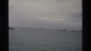 Singapore (1984): Ferry On Busy Sea Ships People To Their Whished Destination