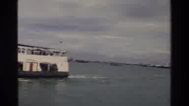 Singapore (1984): Ferry And Tug Boats Skimming Water On A Sunny Day