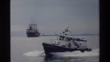 Singapore (1984): Looks To Be Coast Guard Boat Rushing To An Emergency Situation