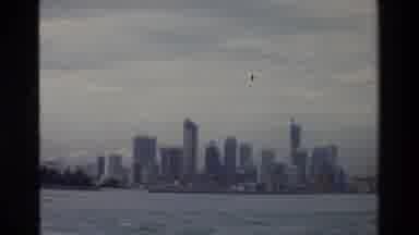 Singapore (1984): A View Of The Lake And Big Monumental Buildings