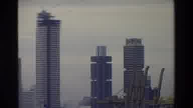 Singapore (1984): Boats Pass By On An Afternoon Horizon With A City Skyline