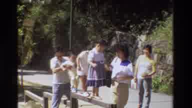 Hong Kong (1984): Casual Modern Asian Family Tourists Children Sunny Summer Day
