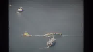 Hong Kong (1984): A City With Many Skyscraper Near The Sea With Many Boats