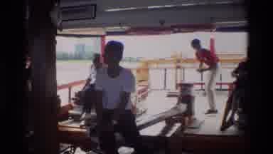 Thailand (1984): People On A Boat In The City