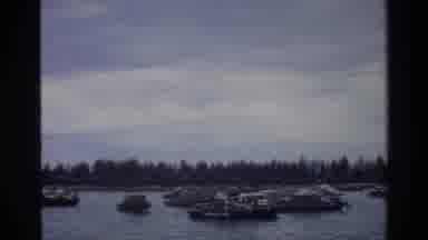 Thailand (1984): Boats Floating Across A Body Of Water