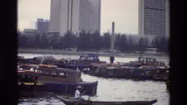Thailand (1984): Skyline And Marina Focusing In On One Tall Building