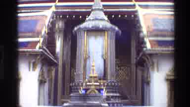 Thailand-1984: Beautiful Statues And Other Artifacts Adorn Picturesque Grand Palace