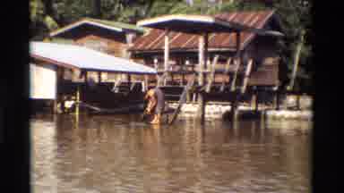Thailand (1984): Tribal Coastal Living Boats Village Tour Native Culture Flooding