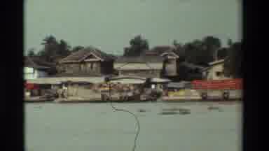 Thailand (1984): Ferry Carrying People A Goods Across Waterway And Passenger Boat