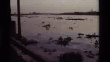 Thailand (1984): Billboard Activity And Then View Of The Lake Where The Water Just