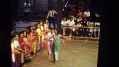 THAILAND-1984: Traditional Dancers Perform for Audience with Elephant Ride