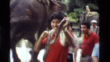 Thailand (1984): The People Walking Around Holding Animals And Riding Animals Too